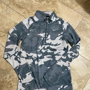 Nike Blue Camo Quarter Zip